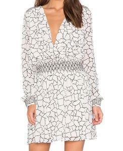 Like New Greylin Frankie Smocked Dress in Ivory